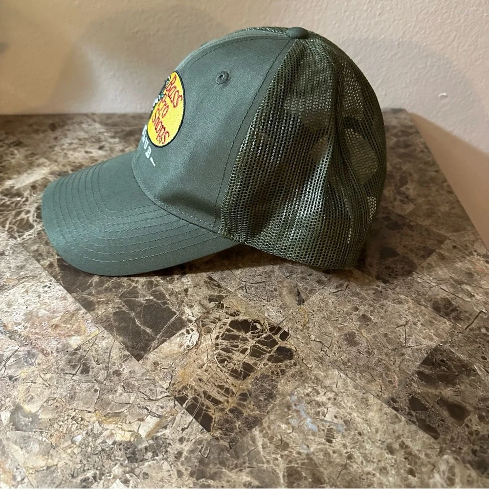 Bass Pro Club Green Trucker Adjustable Hat - Picture 3 of 8